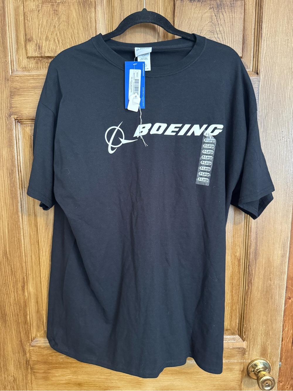 Boeing Men's Black Short Sleeve Logo Tee